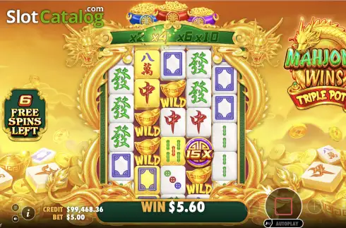 Скрин3. Mahjong Wins Triple Pot слот