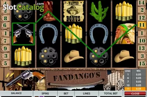 Скрин3. Fandango's слот