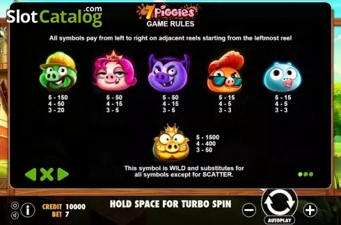 Скрин3. 7 Piggies слот