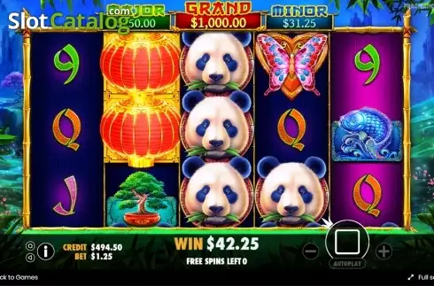 Скрин9. Panda's Fortune слот