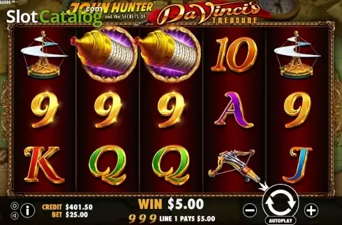 Скрин3. Da Vinci's Treasure слот