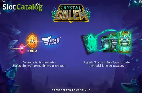 Скрин2. Crystal Golem слот