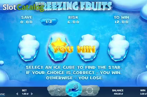 Скрин5. Freezing Fruits слот