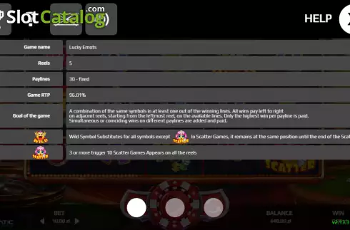 Скрин6. Lucky Emots слот