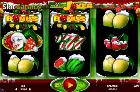 Скрин2. Miss Joker Cristmas слот