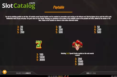 Скрин6. Hot Joker Fruits 20 слот