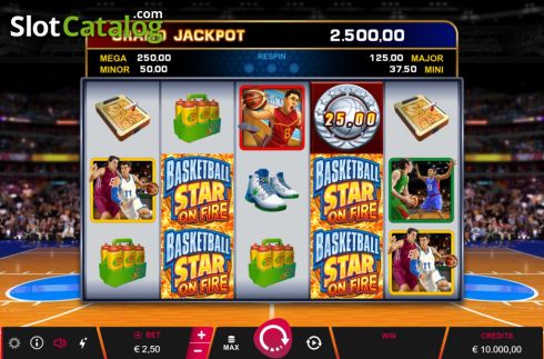 Скрин3. Basketball Star On Fire слот
