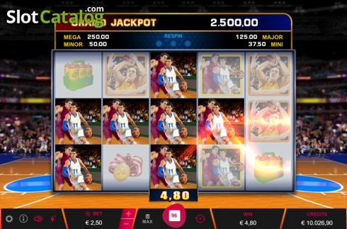 Скрин9. Basketball Star On Fire слот