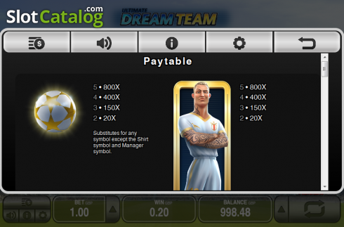 Скрин6. Ultimate Dream Team слот