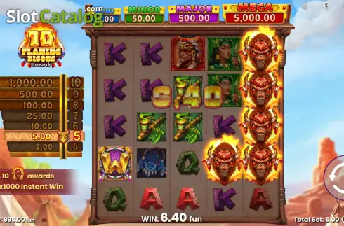 Скрин5. 10 Flaming Bisons слот