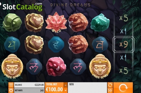 Скрин2. Divine Dreams слот