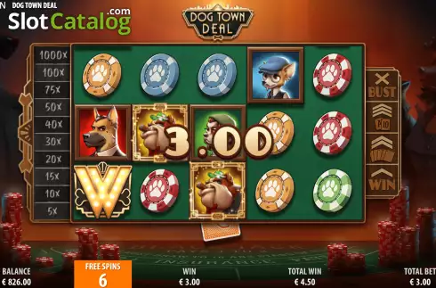 Скрин7. Dog Town Deal слот