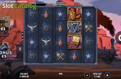 Скрин2. Sticky Bandits Thunder Rail слот
