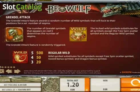 Скрин9. Beowulf (Quickspin) слот