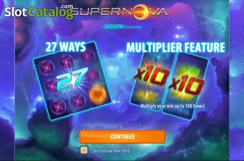 Скрин2. Supernova (Quickspin) слот