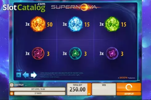 Скрин6. Supernova (Quickspin) слот