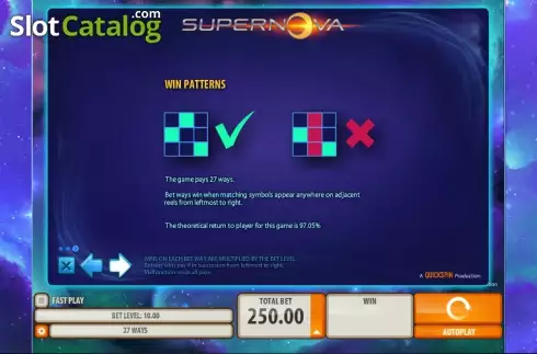 Скрин7. Supernova (Quickspin) слот