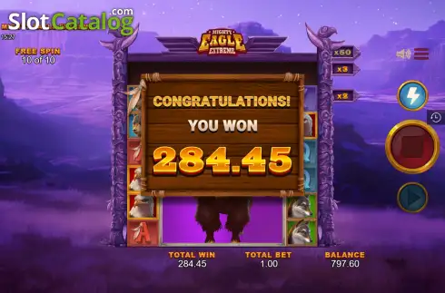 Скрин3. Mighty Eagle Extreme Smash Pots слот