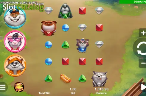 Скрин2. Diamond Pups Bling Bling слот