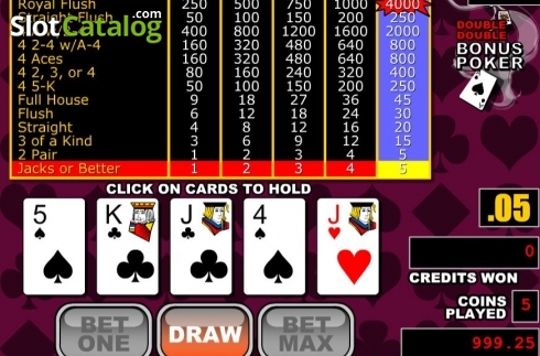 Скрин3. Double Double Bonus Poker (RTG) слот