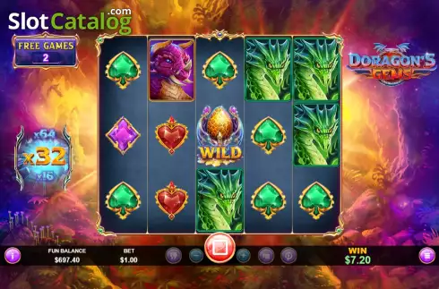 Скрин7. Doragon's Gems слот