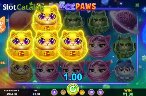 Скрин3. Space Paws слот