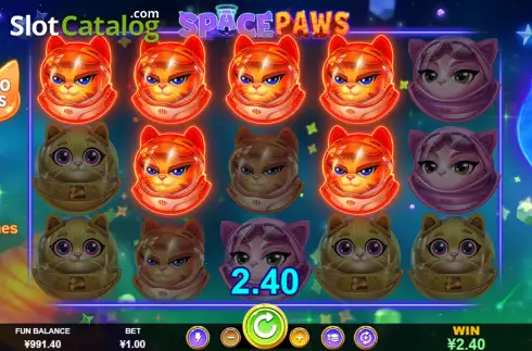 Скрин4. Space Paws слот