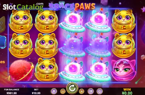 Скрин8. Space Paws слот