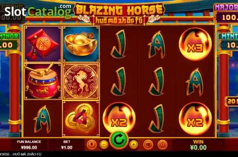 Скрин2. Blazing Horses слот