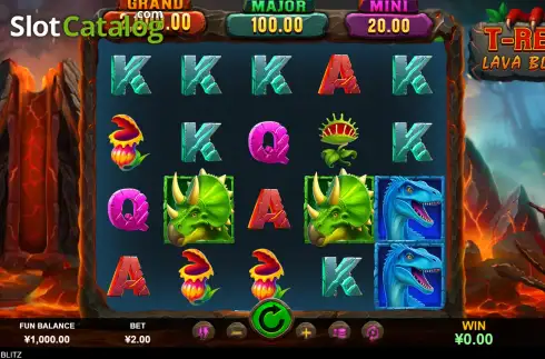 Скрин2. T-Rex Lava Blitz слот