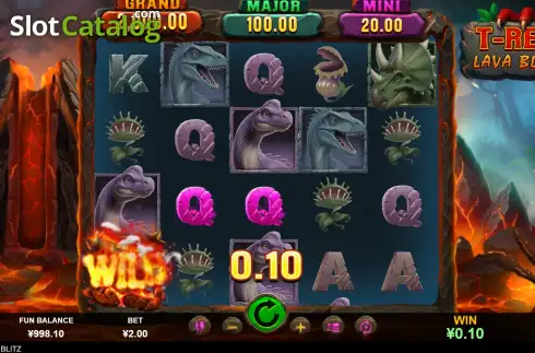 Скрин3. T-Rex Lava Blitz слот