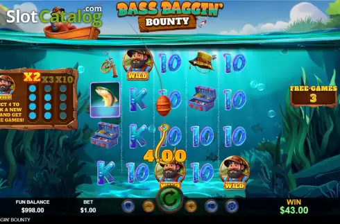 Скрин3. Bass Baggin' Bounty слот
