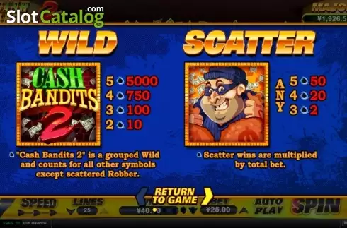 Скрин5. Cash Bandits 2 слот