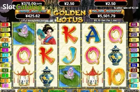 Скрин3. Golden Lotus (RTG) слот