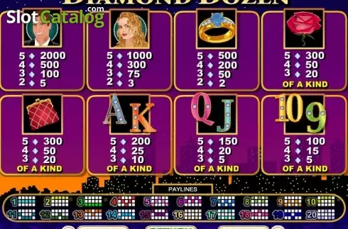 Скрин4. Diamond Dozen слот