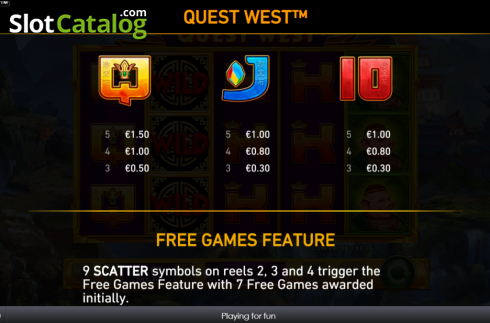 Скрин9. Quest West слот