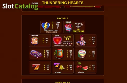 Скрин6. Thundering Hearts слот