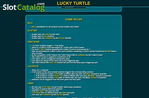 Скрин7. Lucky Turtle (Ready Play Gaming) слот