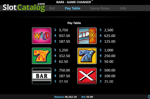 Скрин7. Bar-X Game Changer слот