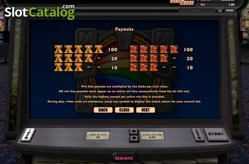 Скрин6. Cashing Rainbows слот