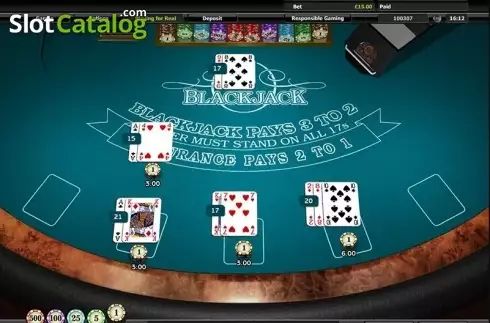 Скрин2. Blackjack (Realistic) слот