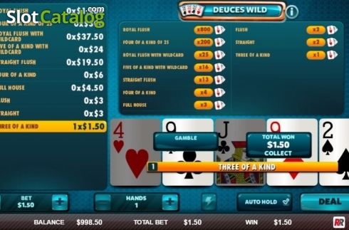 Скрин4. Deuces Wild (Red Rake) слот