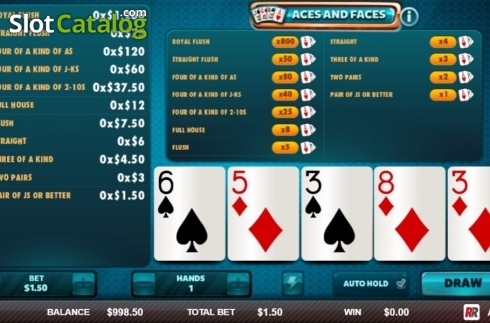 Скрин3. Aces & Faces (Red Rake) слот