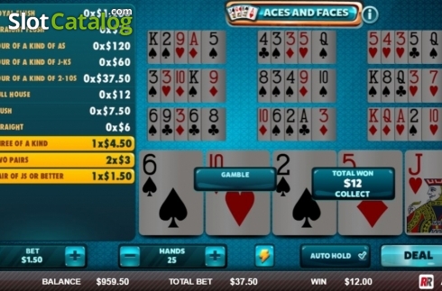 Скрин4. Aces & Faces (Red Rake) слот