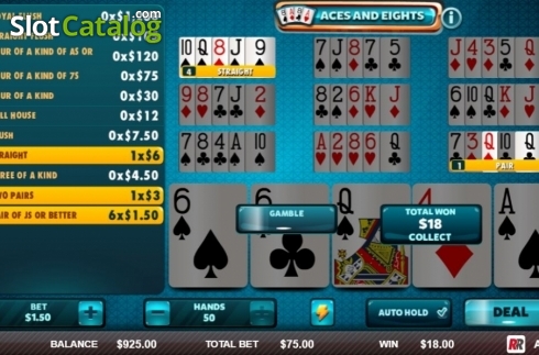Скрин4. Aces & Eights (Red Rake) слот