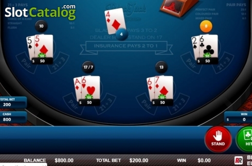 Скрин3. Blackjack European (Red Rake) слот
