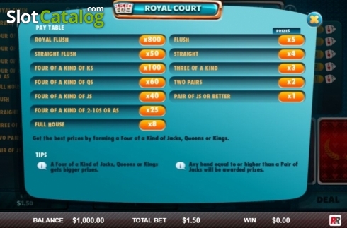 Скрин2. Royal Court слот