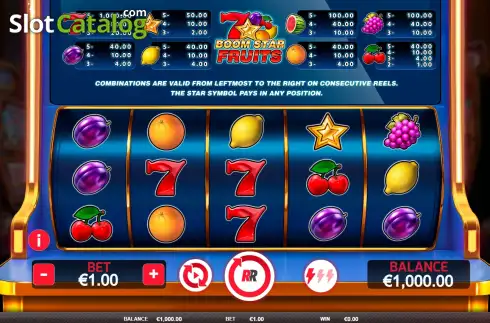Скрин2. Boom Star Fruits слот