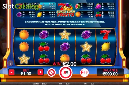 Скрин3. Boom Star Fruits слот
