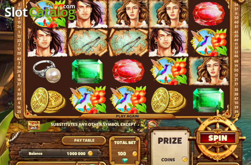 Скрин2. Caribbean Treasure слот